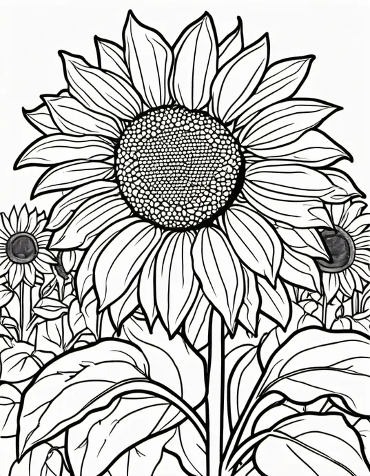 Sunflower Field Coloring Adventure