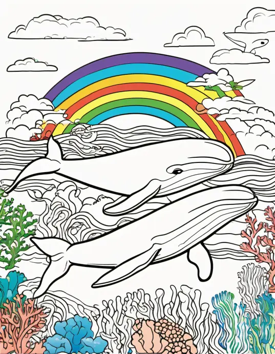 Color Whale Migration Under the Rainbow