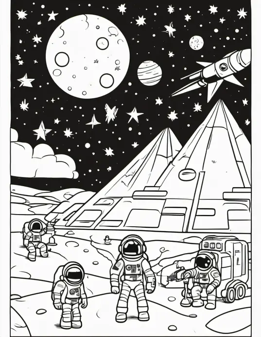 Moonbase Coloring Adventure