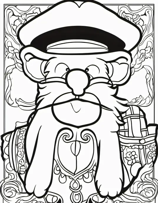 Sunny Butterfly Garden Coloring Page