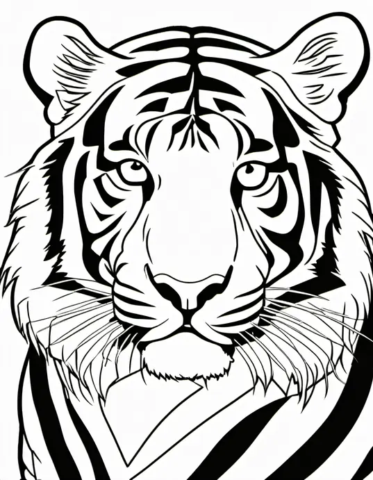 Tiger Stripes Coloring Page