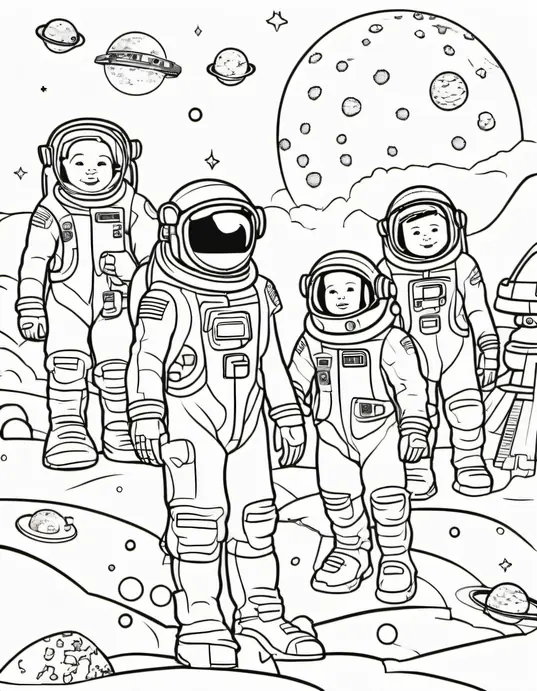 Moonbase Coloring Adventure for Little Astronauts