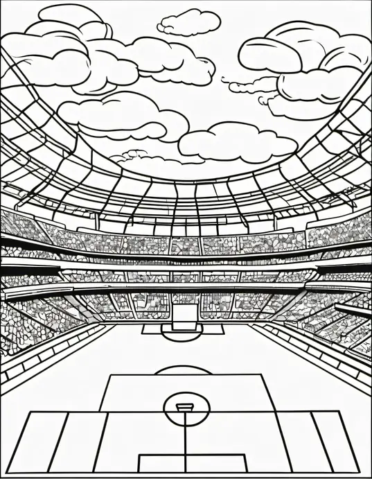 Colourful Soccer Stadium Playground for Kids