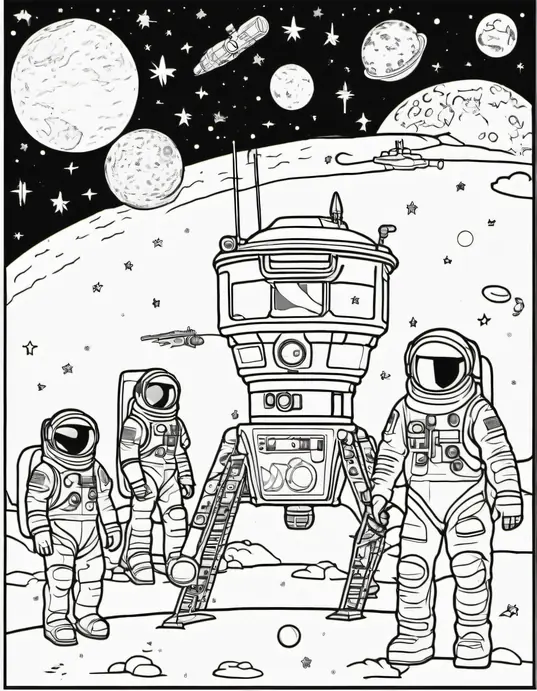Moonbase Coloring Adventure for Little Astronauts