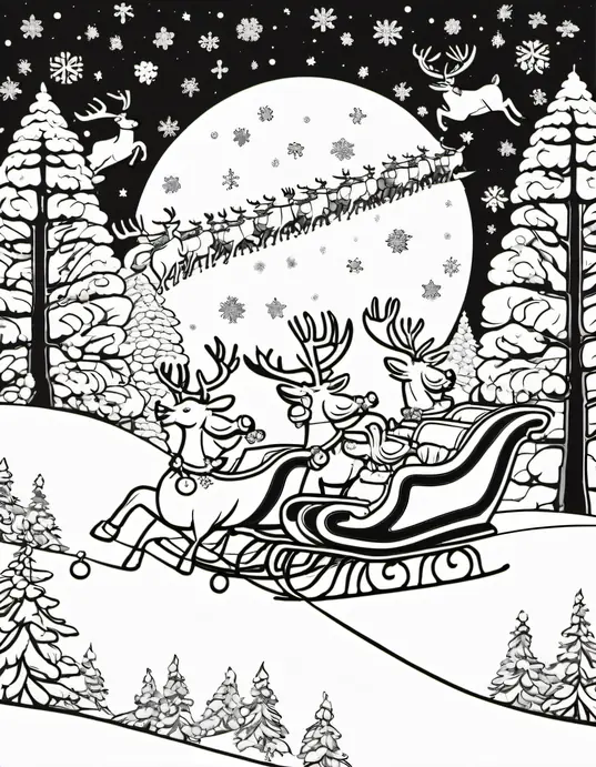 Santa's Magical Snowflake Coloring Adventure