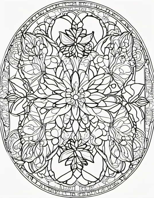 Colorful Butterfly Mandala for Kids