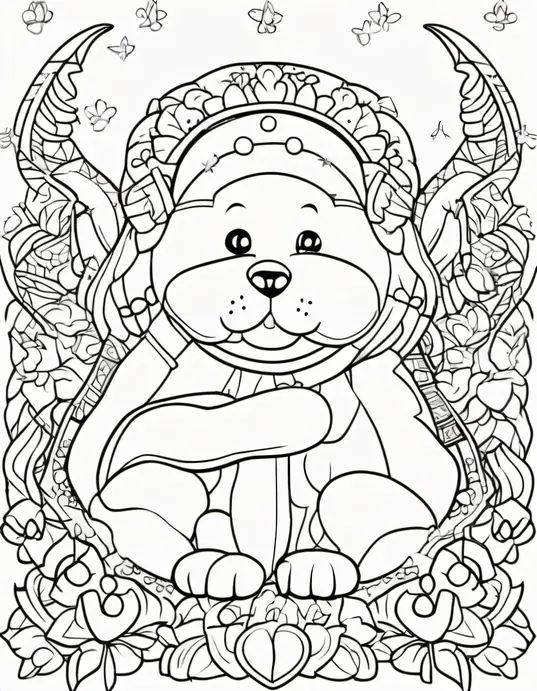 Sunny Rainbow Cloud Coloring Page