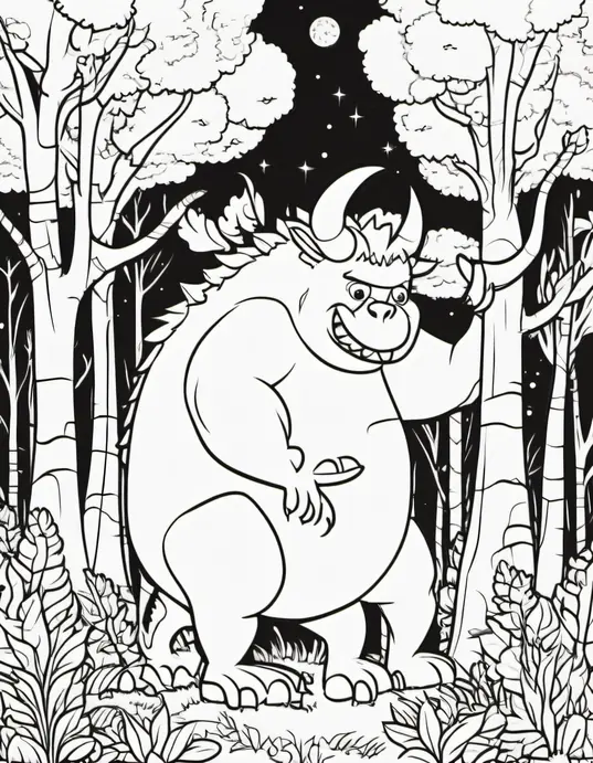 Color Monster Forest Under the Moonlight
