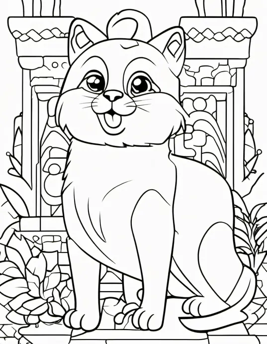 Autumn Forest Animals Coloring Page Delight
