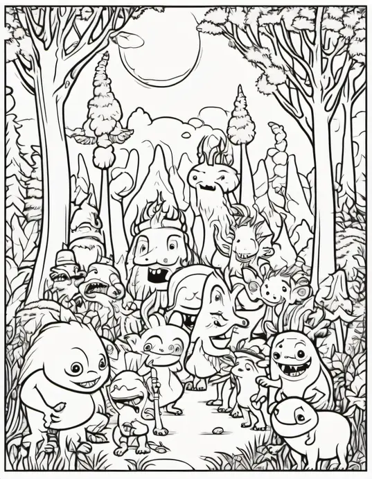 Color Monster Forest: Mystical Creatures to Decorate