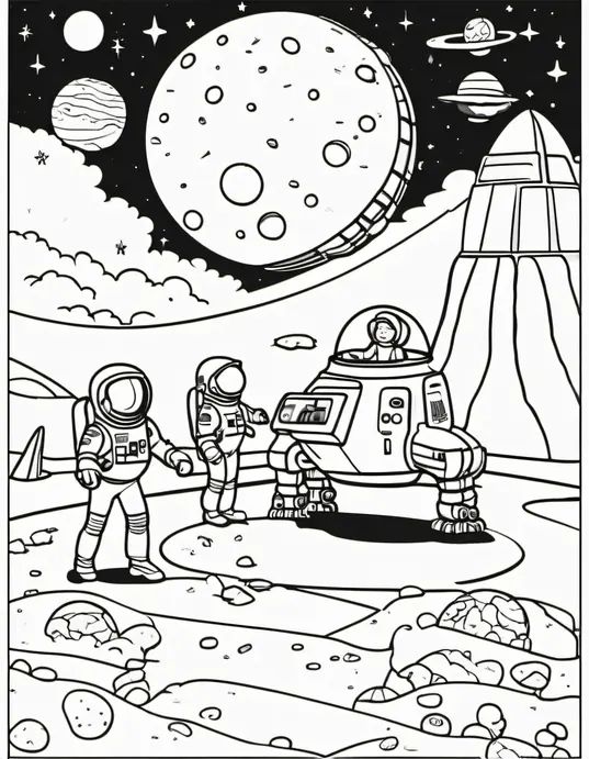 Moonbase Coloring Adventure for Little Astronauts