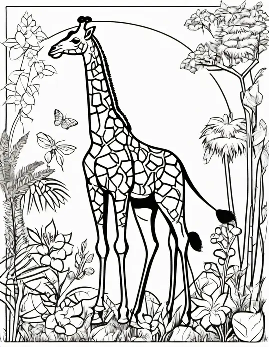 Explore Giraffe Jungle Coloring Adventure