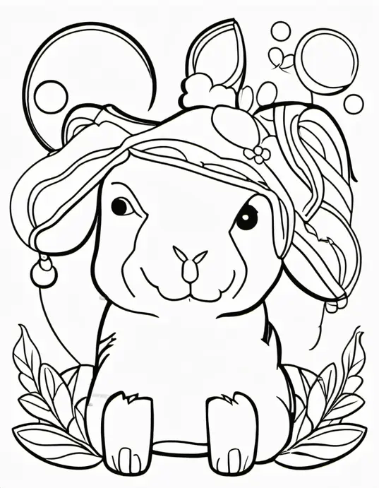 Magical Unicorn Garden Fairy Coloring Page