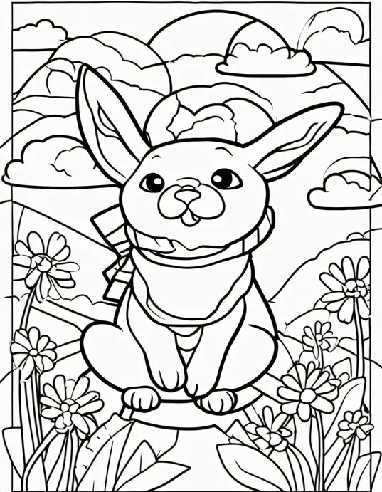 Rainbow Piano Keys Coloring Page