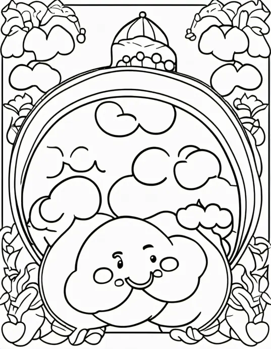 Santa's Winter Wonderland Coloring Page