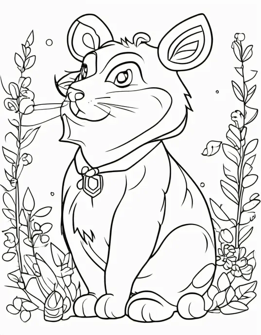 Autumn Forest Animals Coloring Page