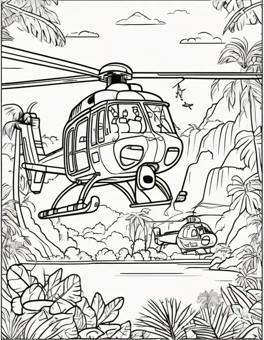 Color and Fly: Jungle Helicopter Rescue Adventure