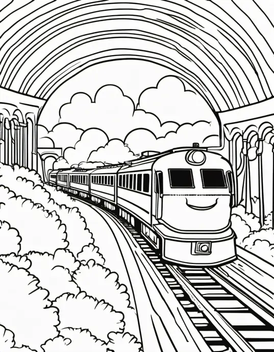 Color Trains Chugging Through a Rainbow Tunnel