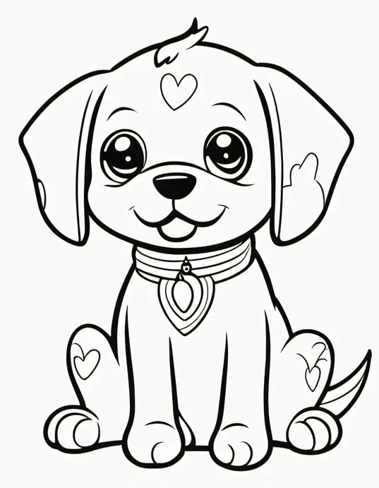 Puppy Pixel Art Coloring Page: Rainbow Bark Yard