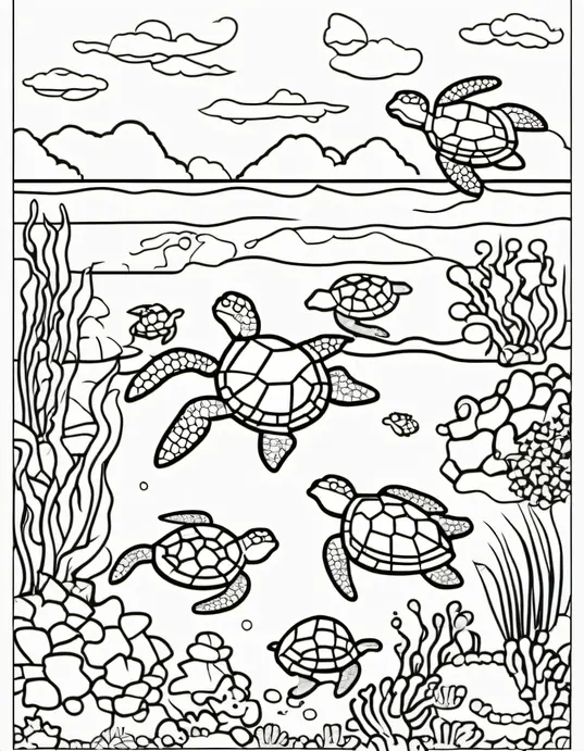 Pixel Art: Coloring Whimsical Underwater Creatures
