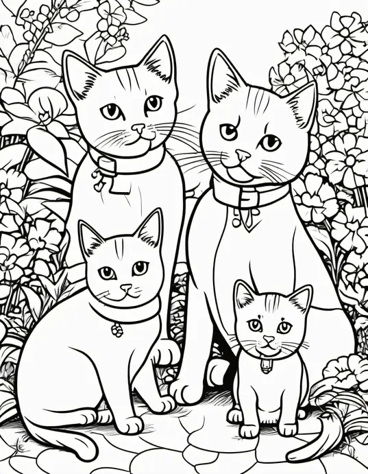 Color and Play: Cute Kitten and Puppy Garden Party