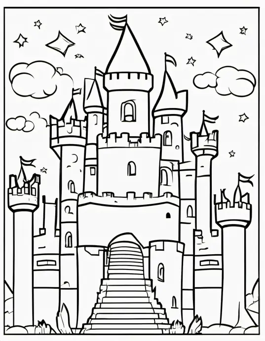 Superhero Castle Color-In Adventure