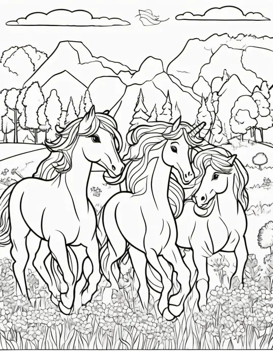 Color & Discover: Galloping Unicorn Meadow