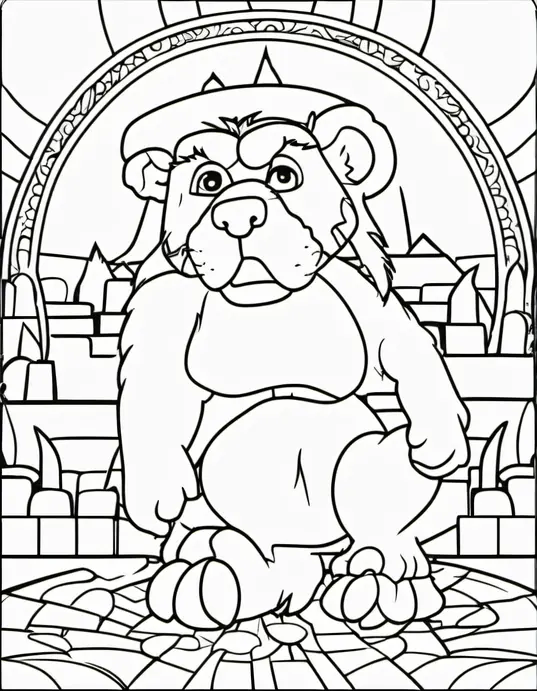 Moonlight Alien Garden Coloring Page