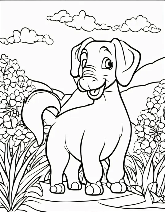 Whisker Wonderland Coloring Page for Cats