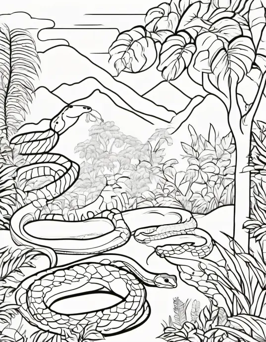 Colorful Rainforest Snake Hunt Adventure