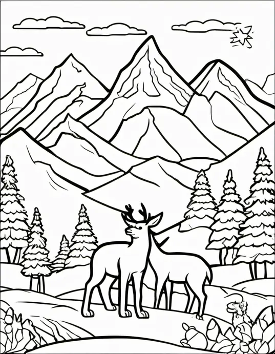 Explore Snowy Mountain Coloring Adventure
