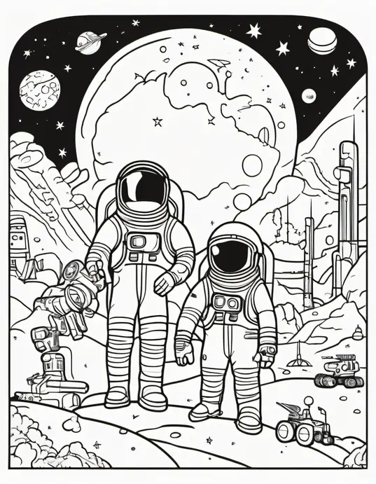 Moonbase Coloring Adventure for Kids