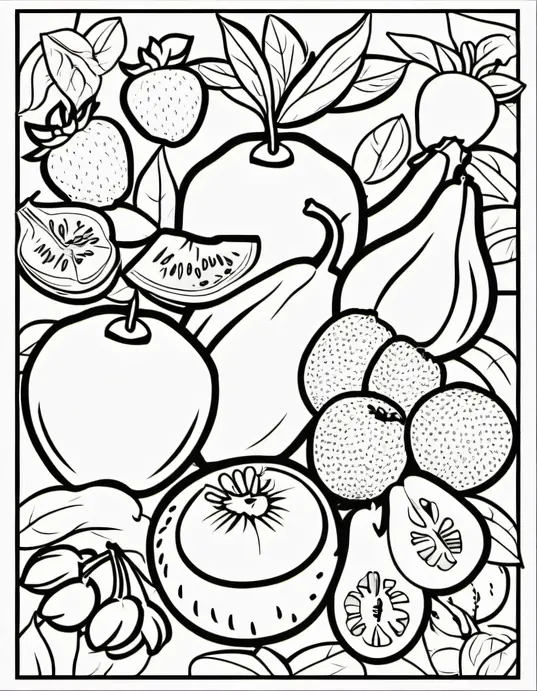 Colouring Sunshine Fruit Garden