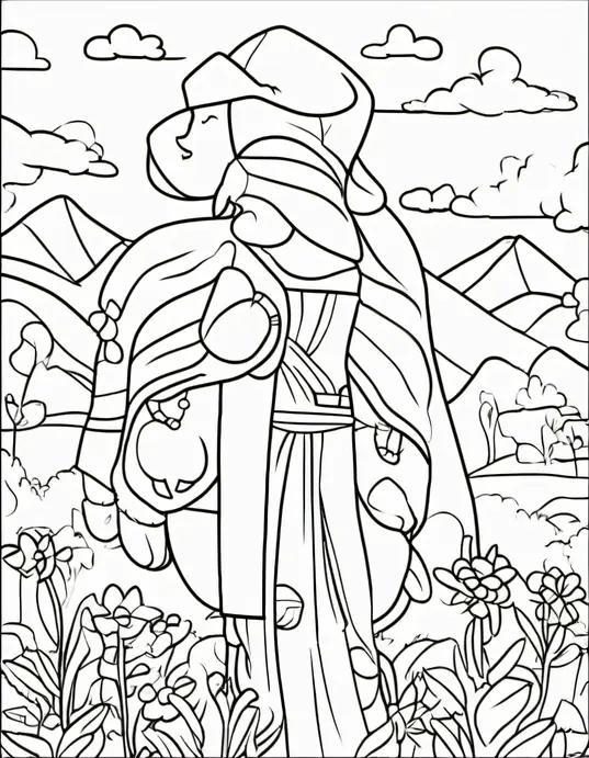 Colorful Kitten Playtime Scene Coloring Page