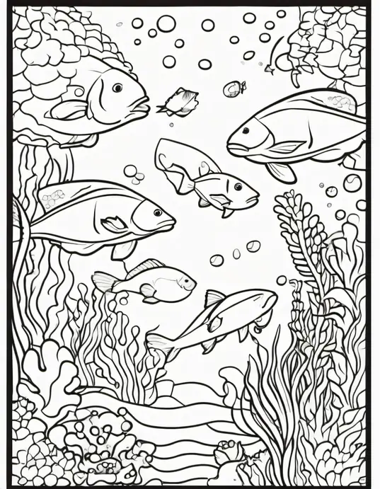Underwater Coral Reef Coloring Adventure