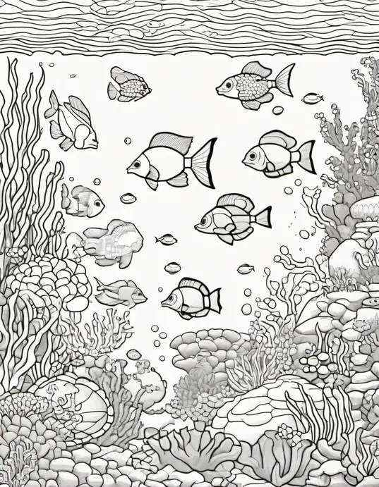 Pixel Art Coloring: Underwater Sea Creature Adventure
