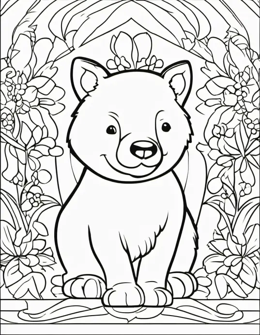 Sunny Seaside Coloring Scene