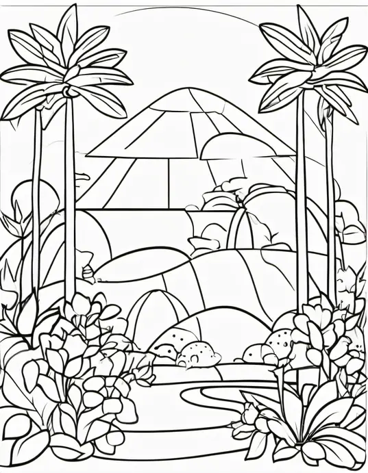 Sunny Beach Coloring Adventure