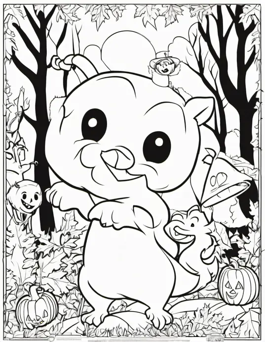 Spooky Forest Coloring Adventure