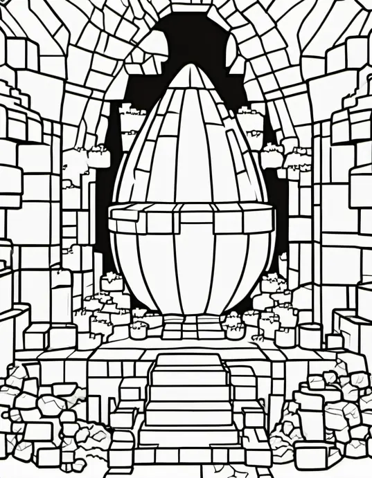 Minecraft Adventure: Coloring Dragon Egg Cavern