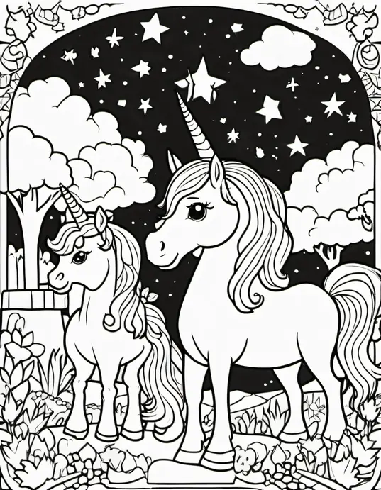 Color and Create: Galaxy Unicorn Stable