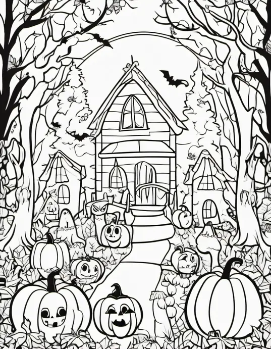 Spooky Forest Coloring Adventure