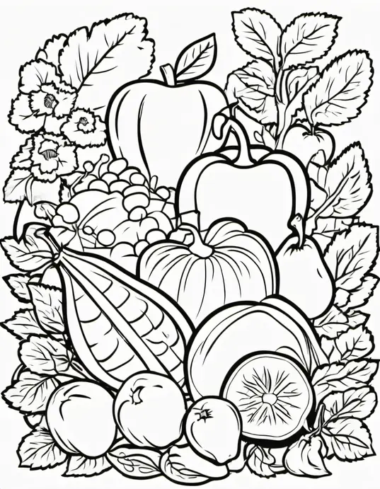 Colorful Fruit and Vegetable Garden for Kids