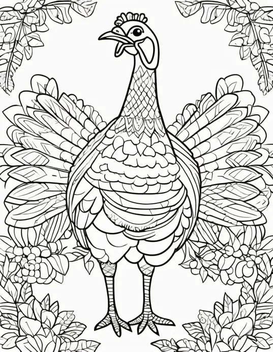 Turkey Coloring Fun: Feathered Friends Festival
