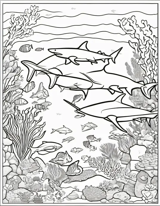 Color Shark Reef Underwater Adventure Scene