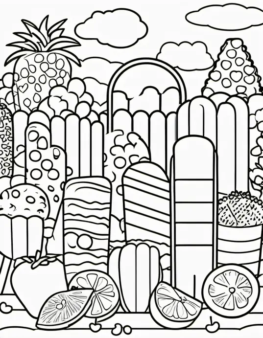 Color Delightful Popsicle Paradise!