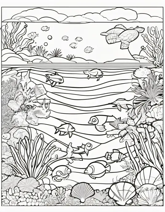 Sunny Seashell Coloring Adventure