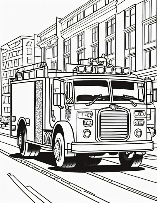 Coloring Fire Trucks at a Parade! Fun Kids Activity